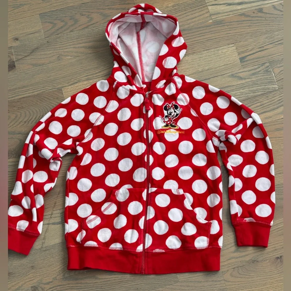 Disney girl velour hoodie jacket size L